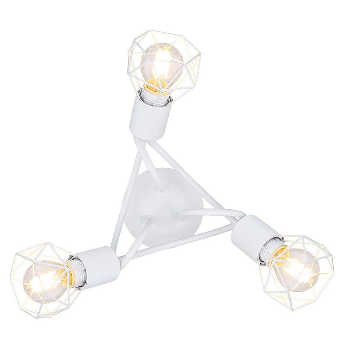 LED DECKENLEUCHTE Metall Weiß Rund - Weiß, Metall (36/36/20cm) - Globo Lighting