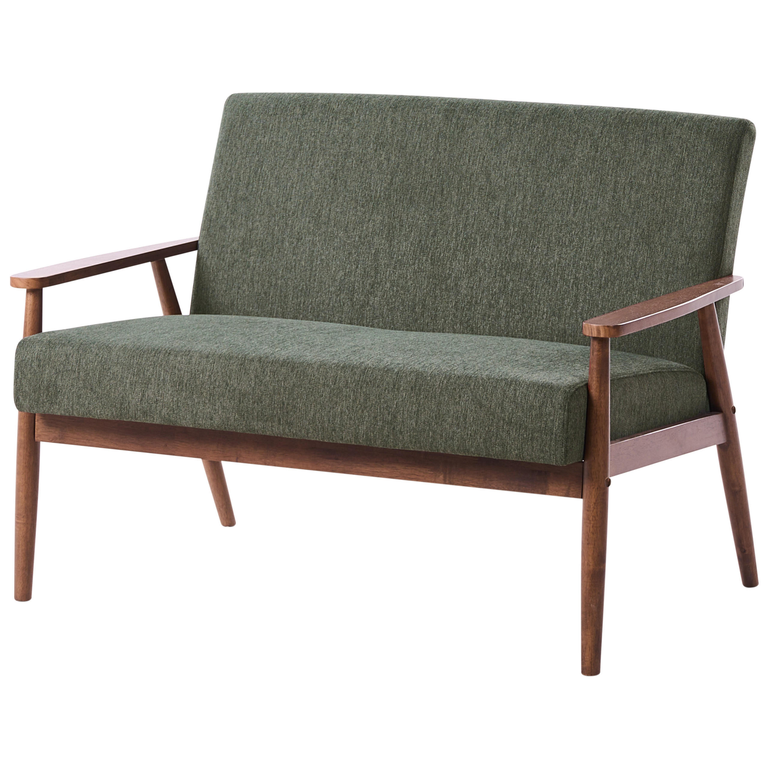 Beliani Sofa Grün, Dunkelbraun 111x79x72 cm