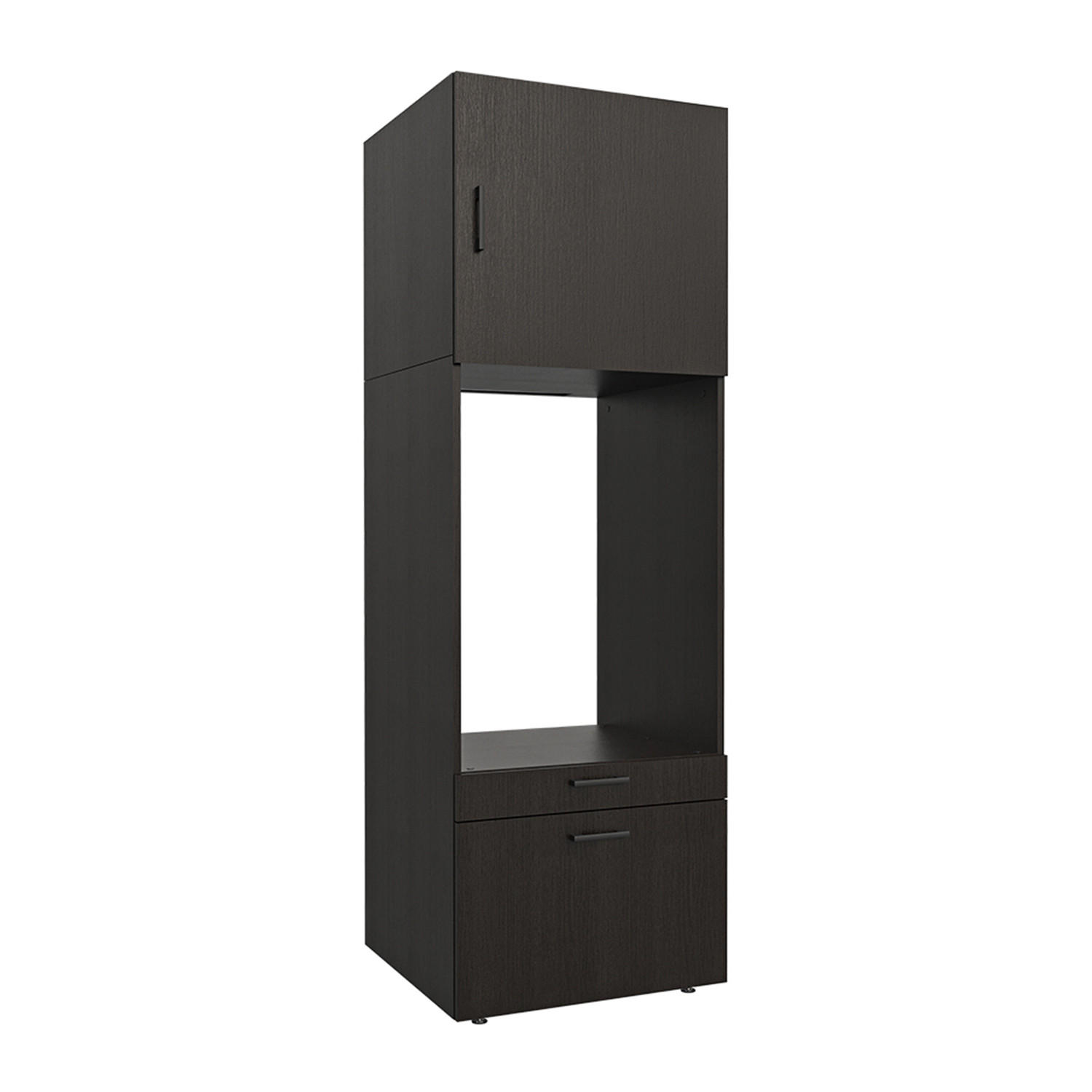 WASCHMASCHINENSCHRANK Serie 2 67cm Breit, 205cm Hoch - Schwarz, Holzwerkstoff (67/205/67cm)