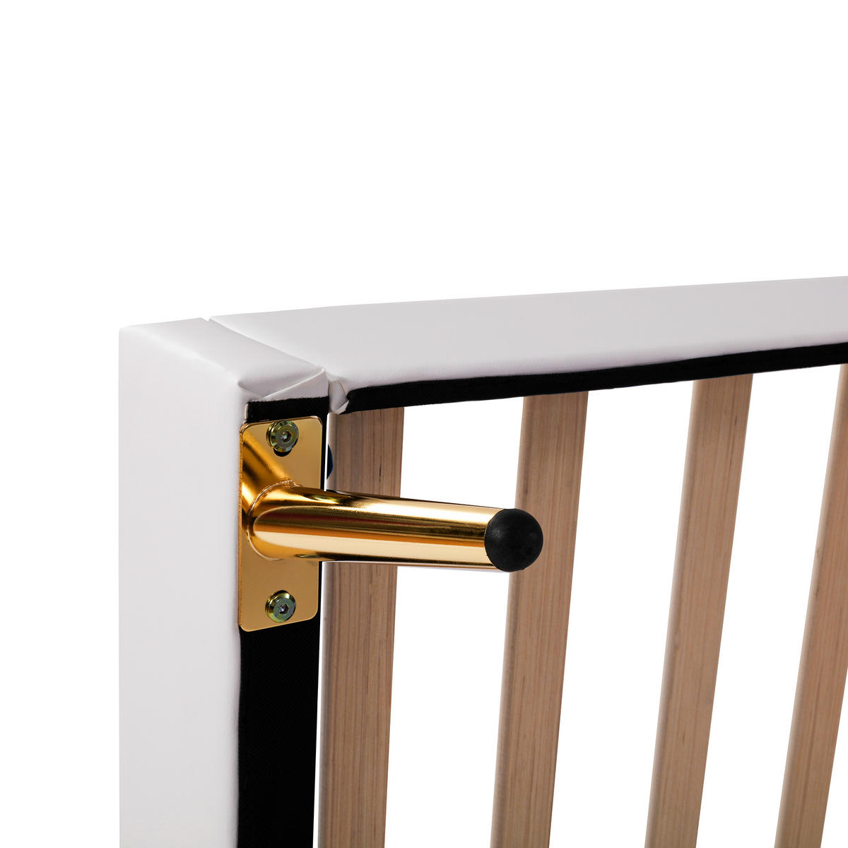 KINDEREINZELBETTEN aus Kunstleder 90x200 cm in Weiß mit LED-Beleuchtung - Weiß, Leder (90/200cm) - Modfu