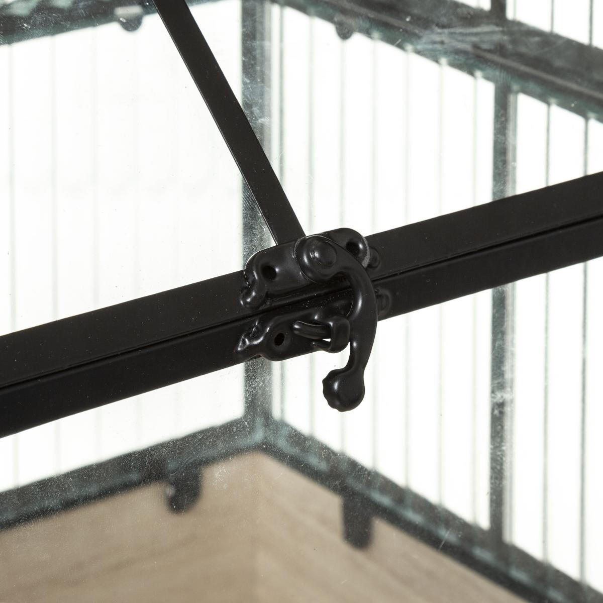 MINI-GEWÄCHSHAUS Holzbasis - Transparent, Glas (18/30.5/26cm) - Atmosphera Createur d´interieur
