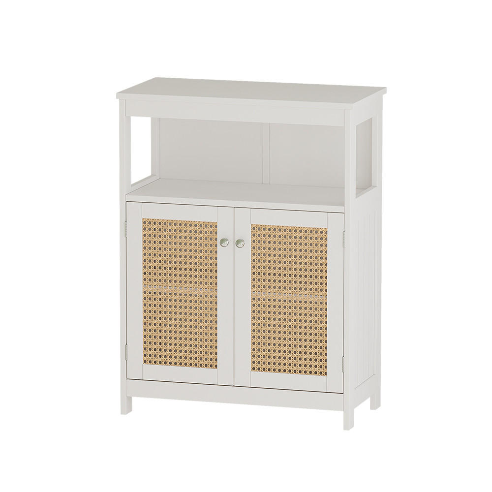 MIDISCHRANK Rosario Weiß 60 x 80 cm mit Türen und offenem Fach - Weiß, Holzwerkstoff (60/80/30cm) - Vicco