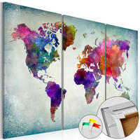 PINNWANDBILDER Bunt 90/60 cm - Multicolor, Naturmaterialien/Textil (90/60cm) - KUNSTLOFT