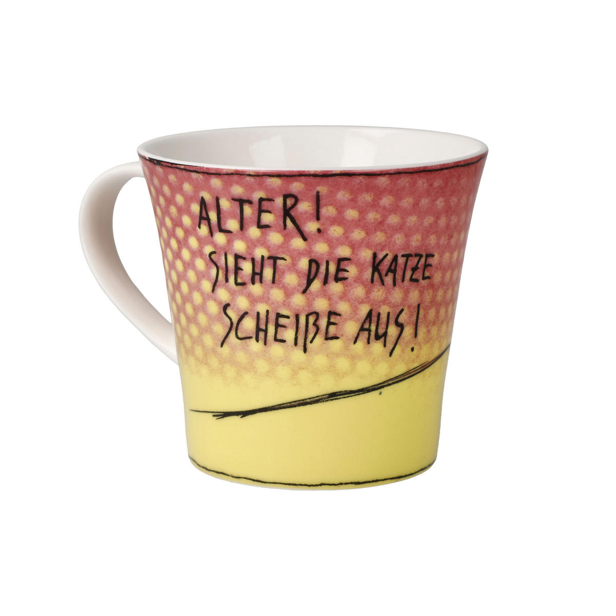 TEETASSE Frank Hummel - Scheisskatze, Fine Bone China, Bunt, 350 ml - Multicolor, Keramik (0.35L) - Goebel