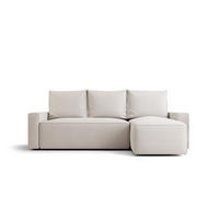ECKSOFA mit Schlaffunktion SAVIO Curio 02 Rechts - Creme, Textil (232/140cm) - Bedante