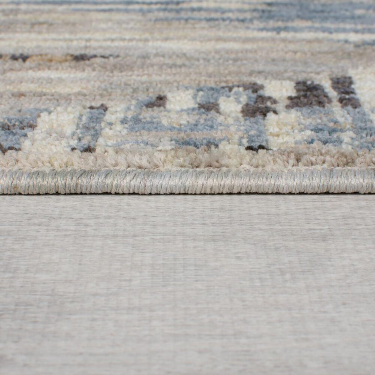 TEPPICH Geometrisch-Design, aus Polyester WYE, Blau-Grau 160x230 cm - Blaugrau, Textil (160/230cm) - KADIMA DESIGN