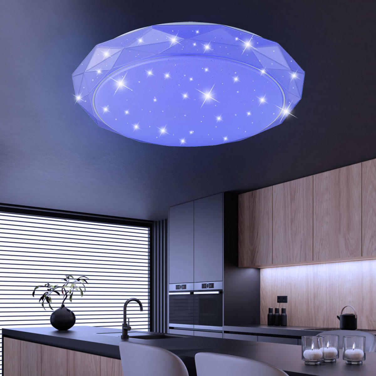 LED DECKENLEUCHTE Andi Metall Weiß - Weiß, Metall (50/50/9cm)