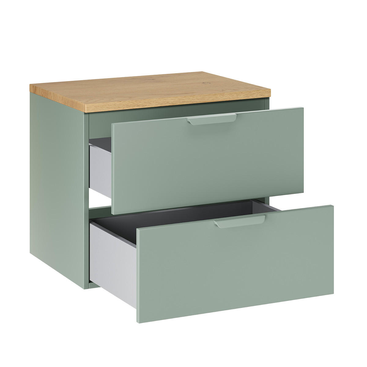 WASCHTISCHUNTERSCHRANK 60.6cm Oria 2er-Set Grün - Grün, Holzwerkstoff (60.6/50/46.5cm) - Petits-meubles