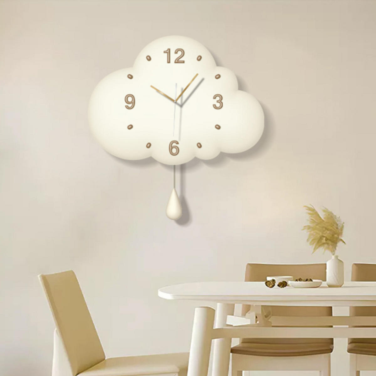 WANDUHR, Acrylmaterial, Durchmesser: 60 cm, EU-Stecker - Weiß, Kunststoff (30/6/60cm) - Weltevree