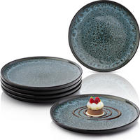 DESSERTTELLER SET MANILA - 6 teilig aus Steingut - Blau, Stein (20cm) - Sänger