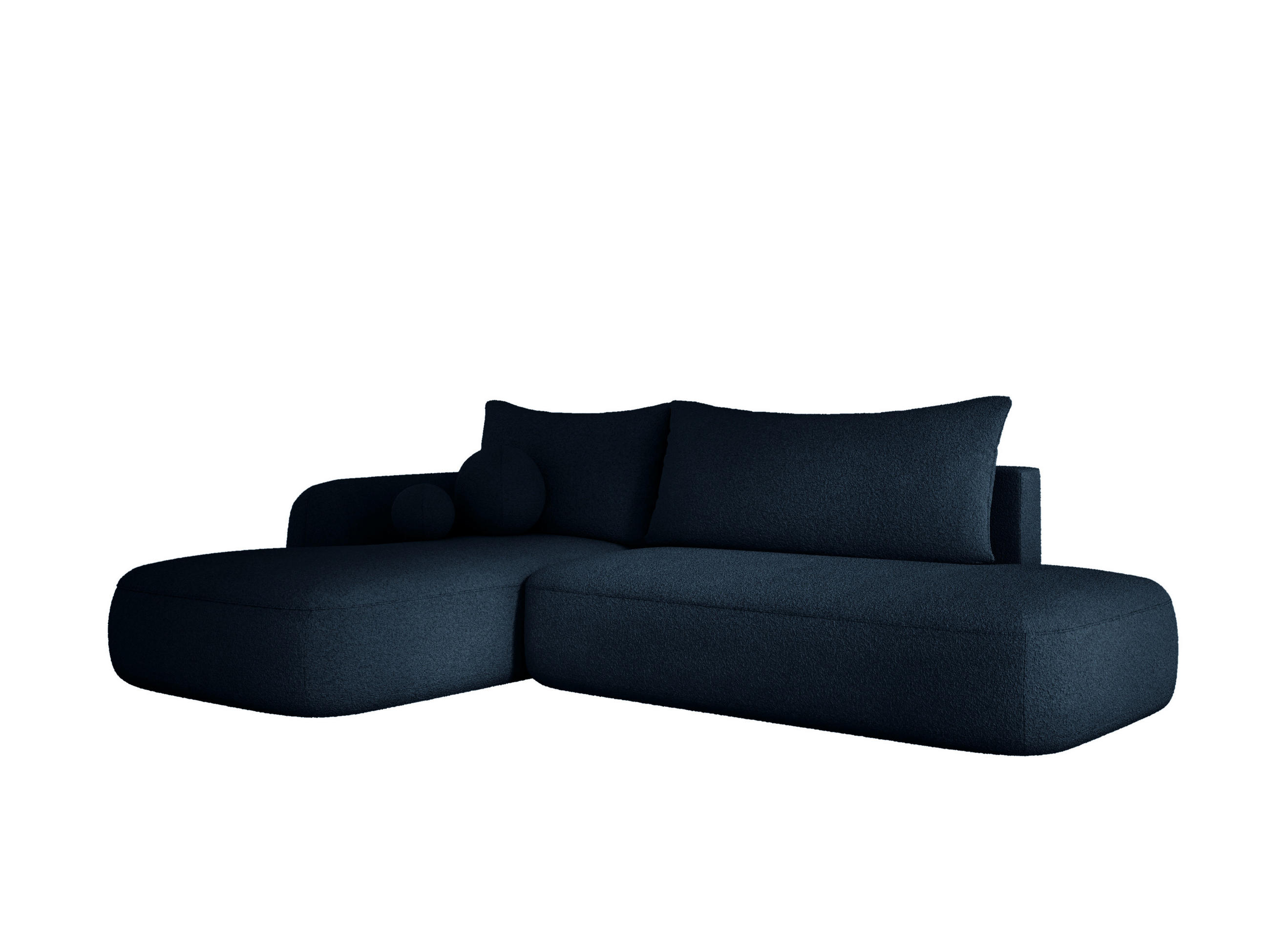 ECKSOFA BABU Mit Bettfunktion – Moderne Polsterecke Für Wohnzimmer Funktionales Schlafsofa Im Stoff NOW OR NEVER, 300x105x60cm, Linke, GRAU - Dunkelgrau, Holz/Textil (190/300cm) - DomoHome