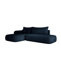ECKSOFA BABU Mit Bettfunktion – Moderne Polsterecke Für Wohnzimmer Funktionales Schlafsofa Im Stoff NOW OR NEVER, 300x105x60cm, Linke, GRAU - Dunkelgrau, Holz/Textil (190/300cm) - DomoHome