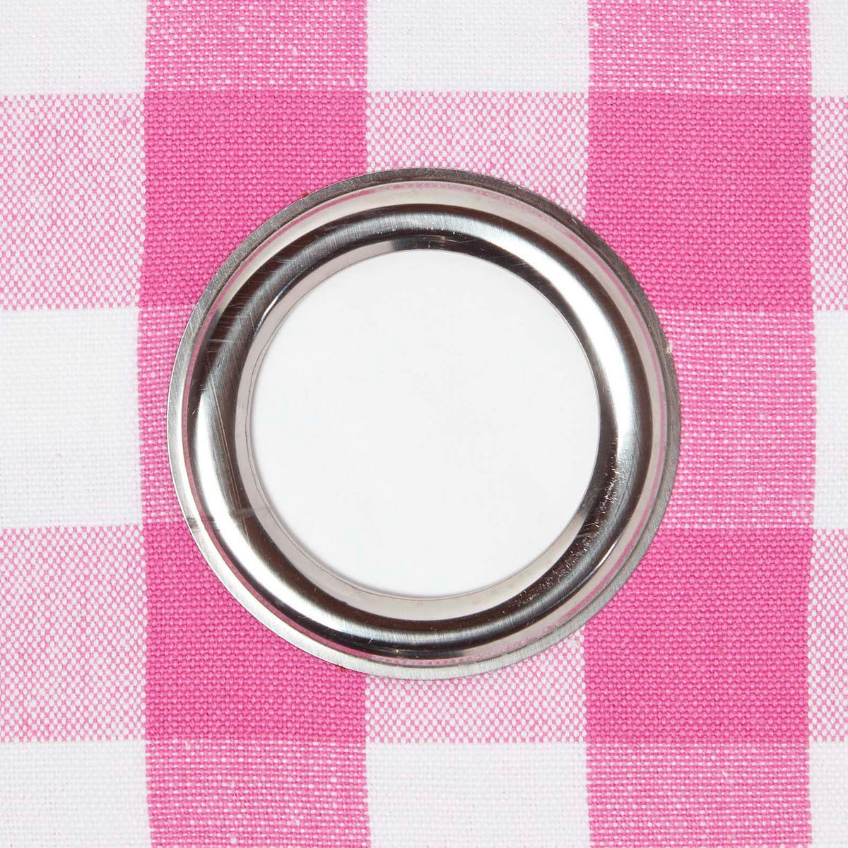 ÖSENVORHANG Karomuster blickdicht 2er-Set, 117/137 cm - Pink, Textil (117/137cm) - Homescapes