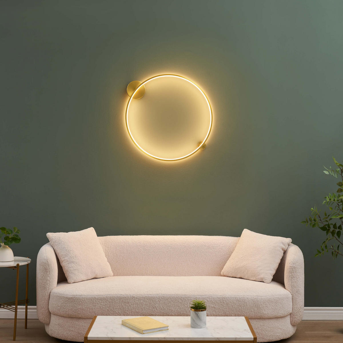DECKENLEUCHTE Ceira, Messing, 63cm, Dimmbar - Goldfarben, Metall (63/60/60cm) - KOSILUM