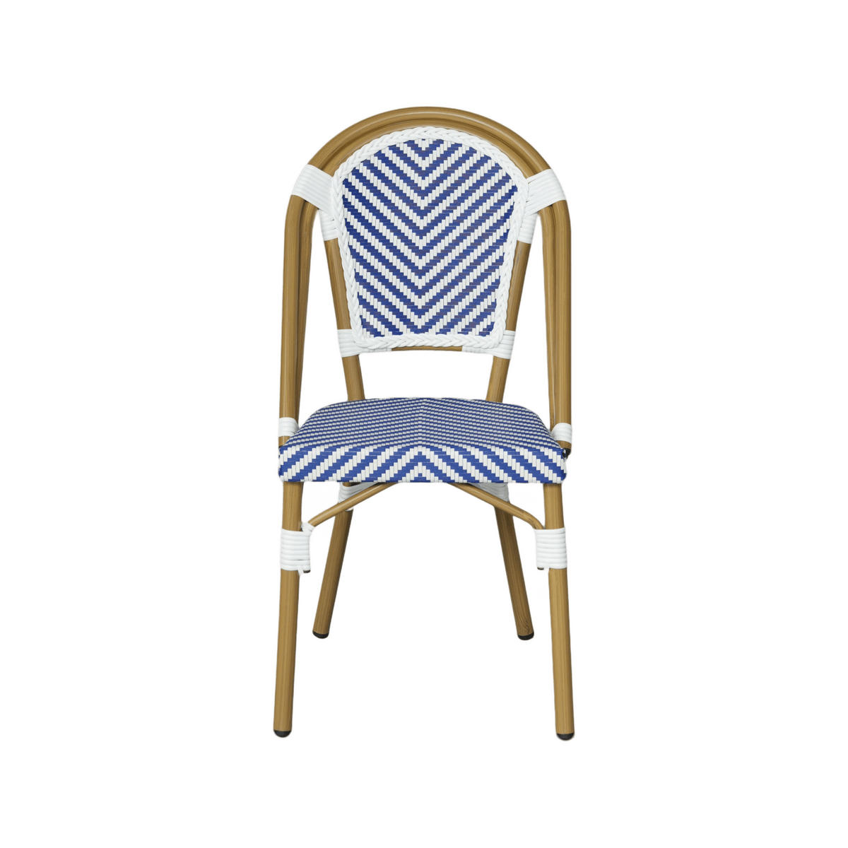 GARTENSTÜHLE Stapelbare Alpinia Blau Weiß 2er-Set - Dunkelblau, Metall (46/85/57cm) - Mobili Rebecca