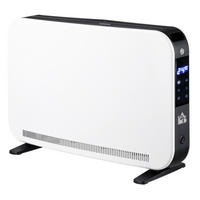 HEIZGERÄT, 2180 W, LED-Licht, Warm 24-Stunden-Timer, Stahl, Kunststoff, Weiß - Weiß, Kunststoff/Metall (18.5/39.5/60cm) - HOMCOM