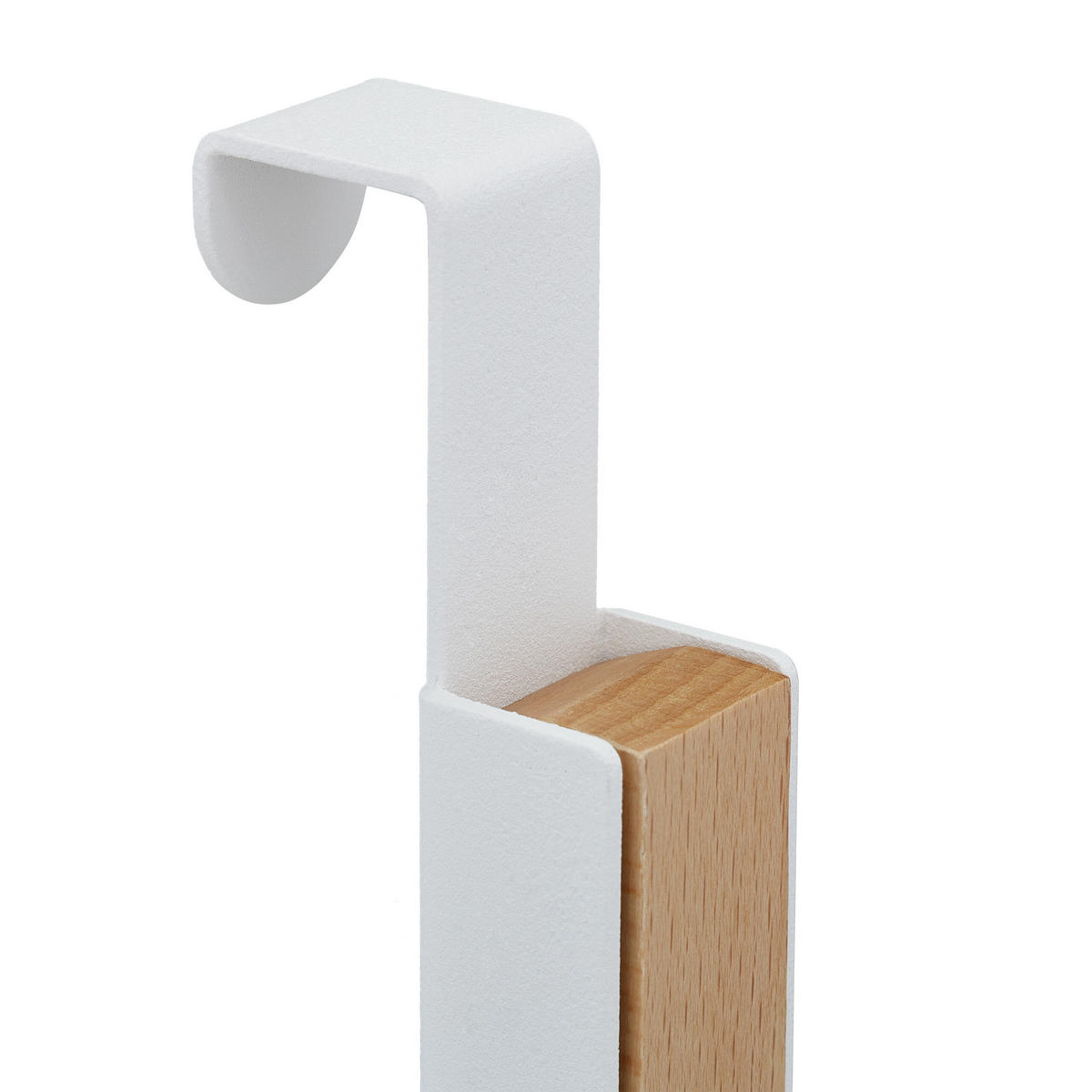 2XTÜRGARDEROBE - Weiß, Holz/Metall (2.5/21/18cm) - Relaxdays
