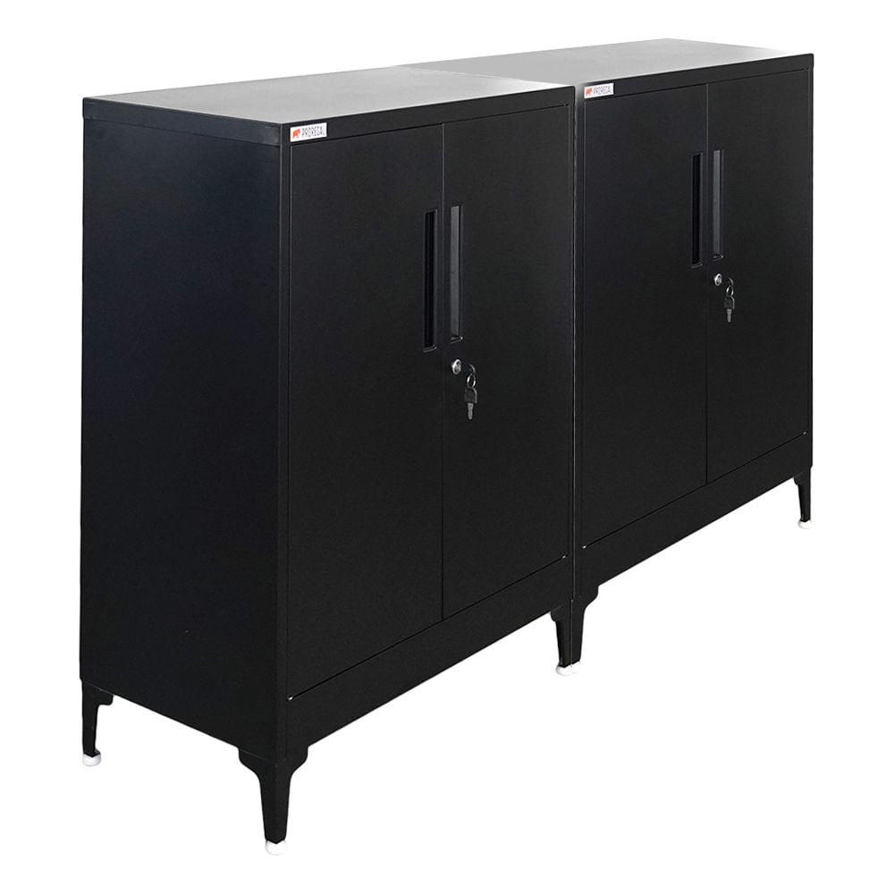 Proregal Aktenschrank Schwarz 160x90x40 cm