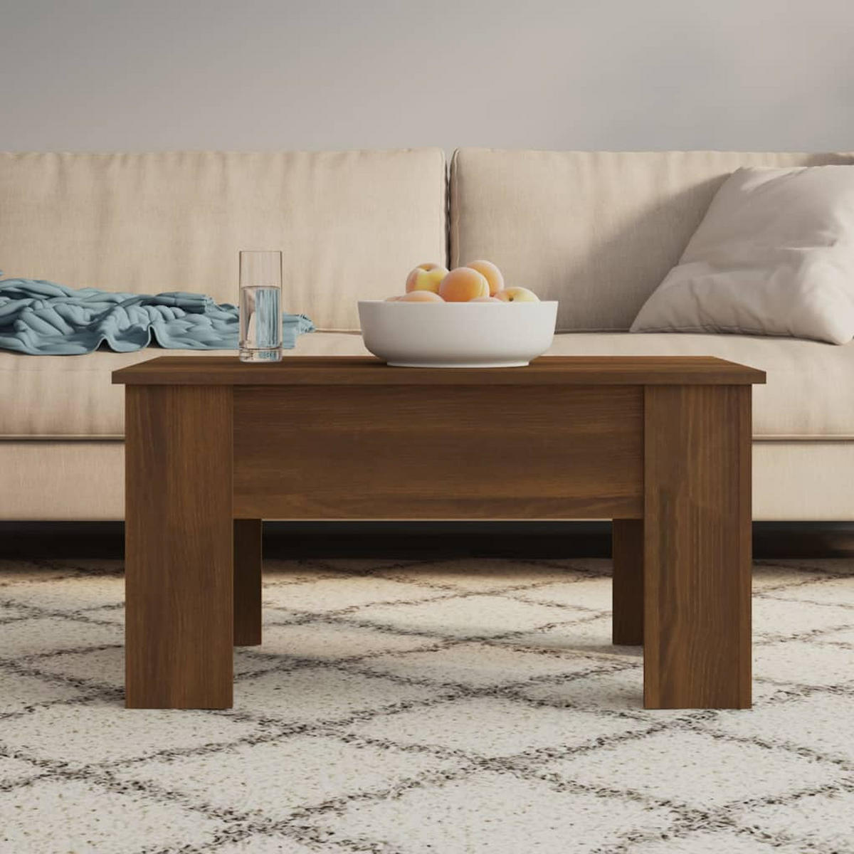 COUCHTISCH Braun Eichen-Optik 79x49x41 cm Holzwerkstoff - Braun, Holzwerkstoff (79/49/41cm) - furnicato