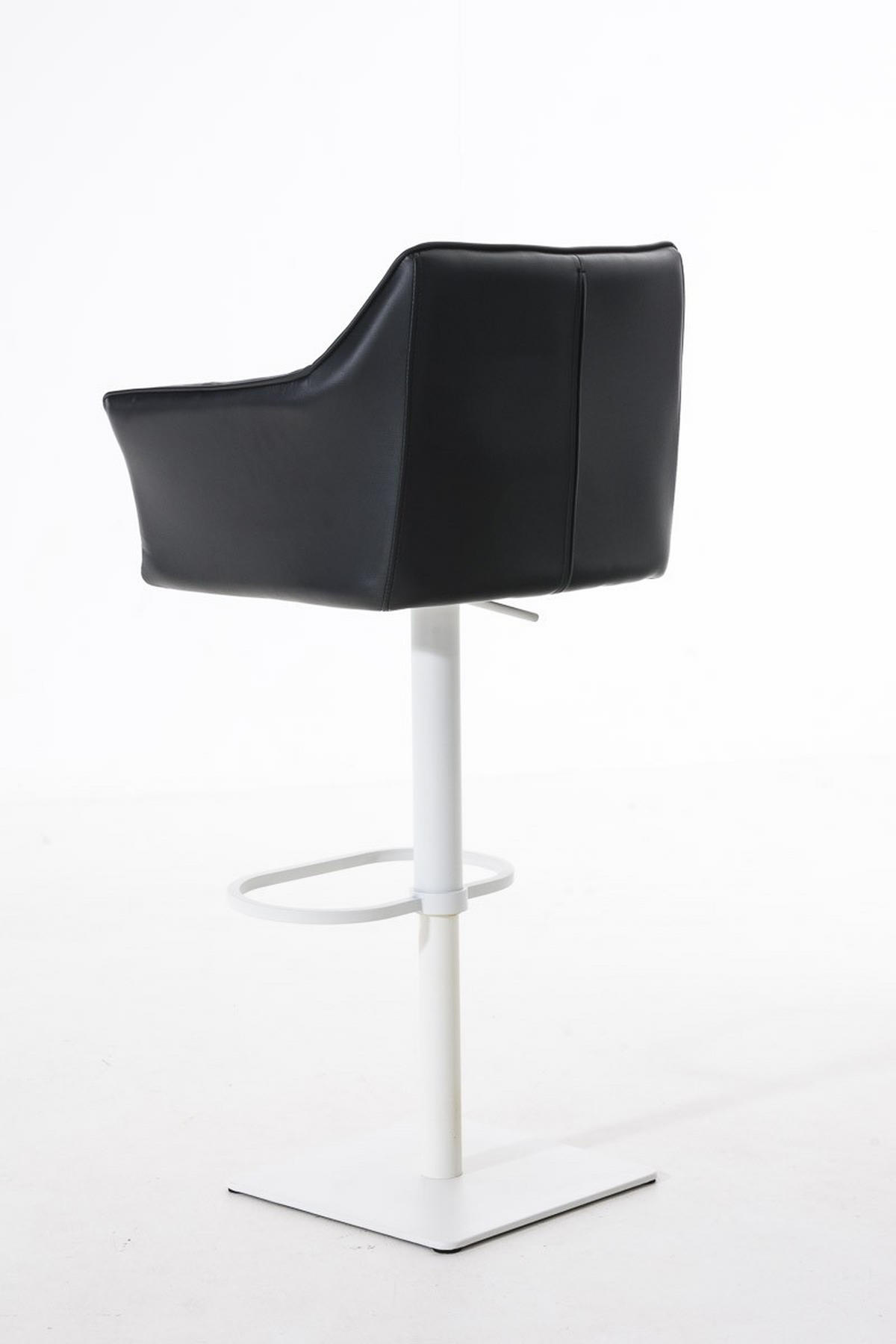 BARHOCKER Damaso 88x64x45 cm schwarz - Schwarz, Leder (64/88/45cm) - furnicato