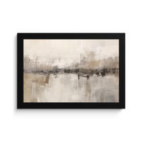 POSTER MIT RAHMEN Moderne Kunst - Abstrakt - Beige 30x20 cm - Beige, Papier (30/20cm) - MuchoWow