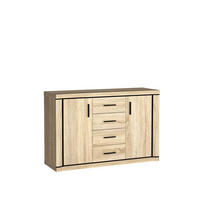 KOMMODE Dallas D-5 Eiche Sonoma - Sonoma Eiche, Holzwerkstoff (137/91/43.5cm)
