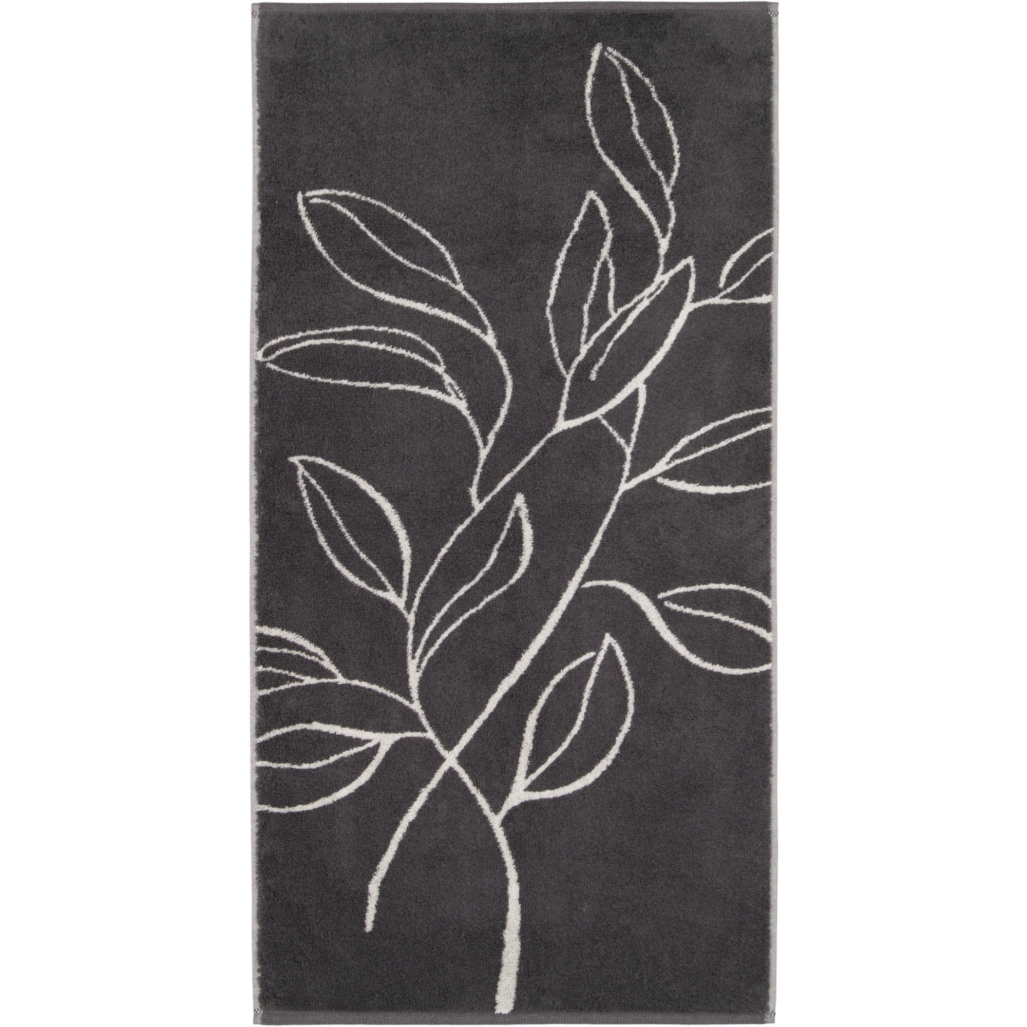 HANDTÜCHER ATELIER FLORAL 6239 BASALT - 77 - Grau, Textil (50/100cm) - Cawoe