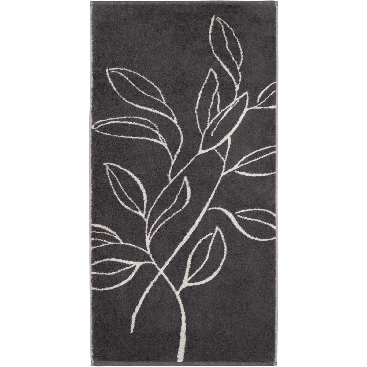 HANDTÜCHER ATELIER FLORAL 6239 BASALT - 77 - Grau, Textil (50/100cm) - Cawoe