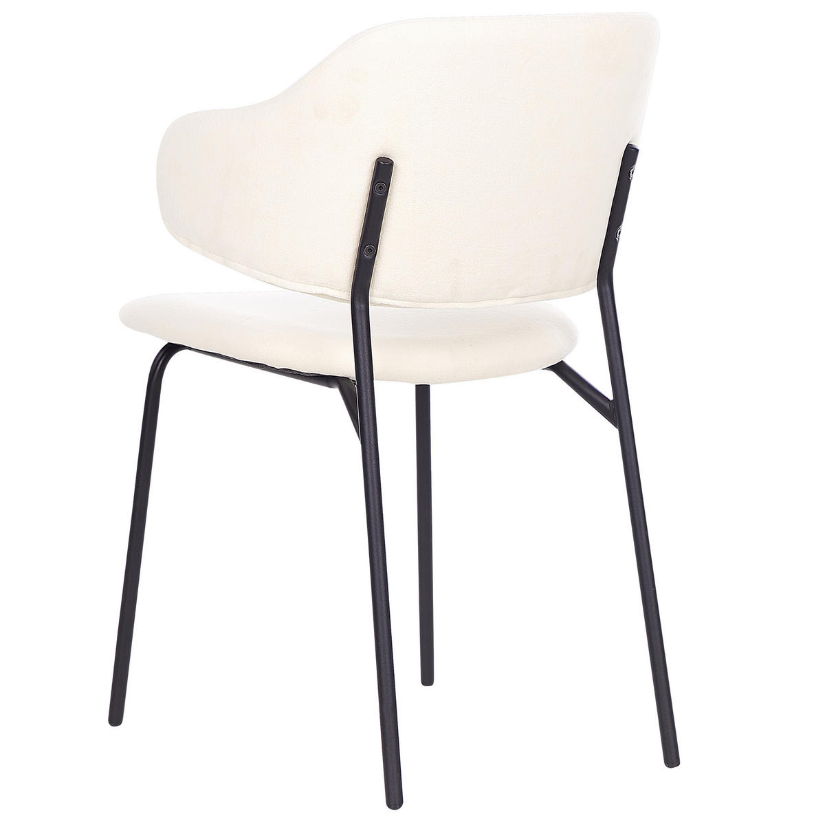 ESSZIMMERSTUHL 2er-Set Polsterbezug Beige Kenai - Beige, Textil/Metall (46/82/58cm) - Beliani