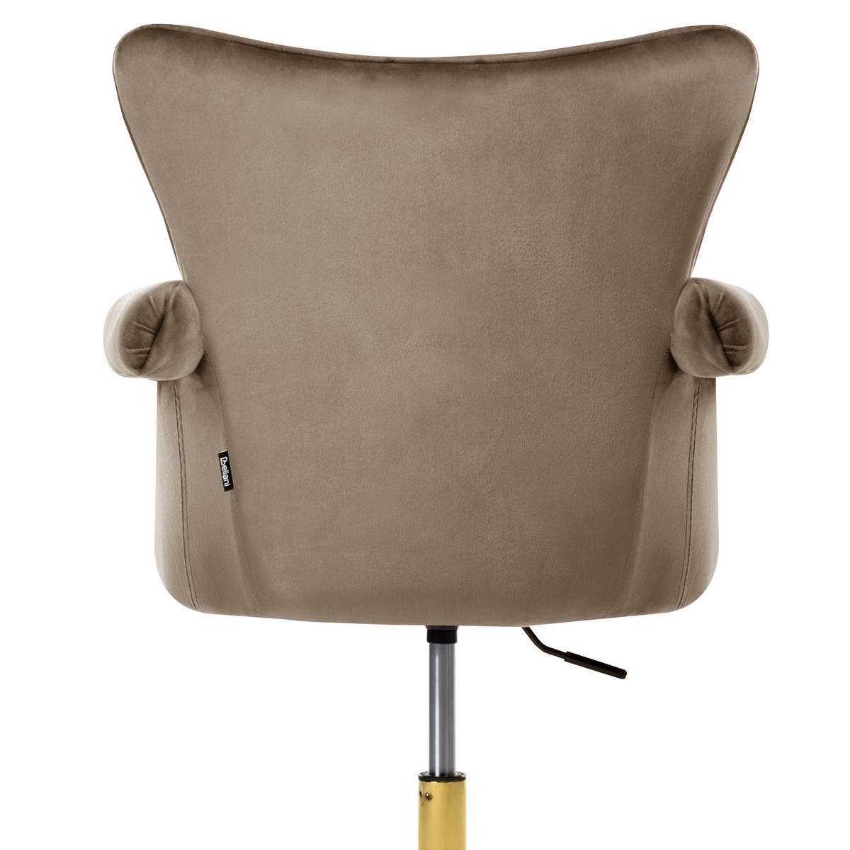 SCHREIBTISCHSTUHL Samtstoff Braun Velencia - Braun, Textil (64/85/60cm) - Beliani