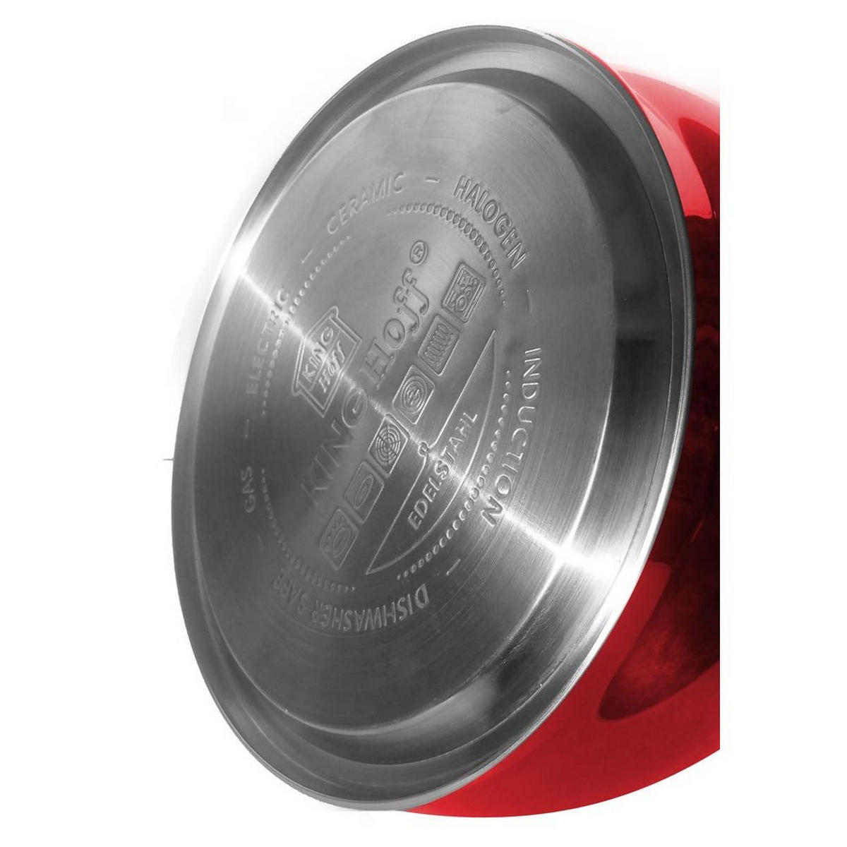 WASSERKESSEL Rot 25/27/30 cm KH1212 - Rot, Metall (25cm) - Kinghoff 