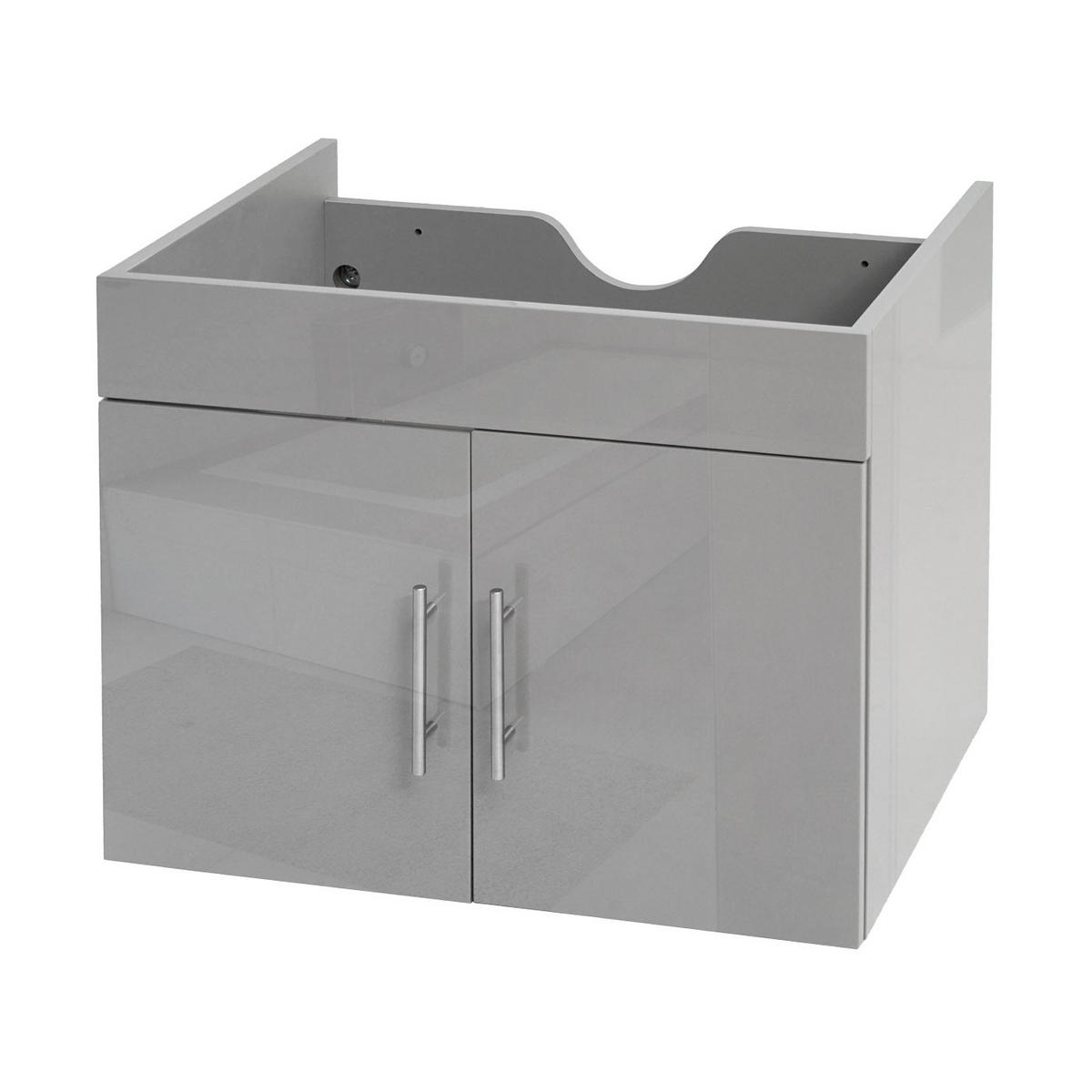 WASCHBECKENUNTERSCHRANK Grau - Grau, Holzwerkstoff (59/48/46cm) - MCW