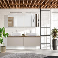 BADMÖBEL-SET 9-TLG. Puebla-56 - Beige, Holzwerkstoff (160/200/46cm) - Lomado