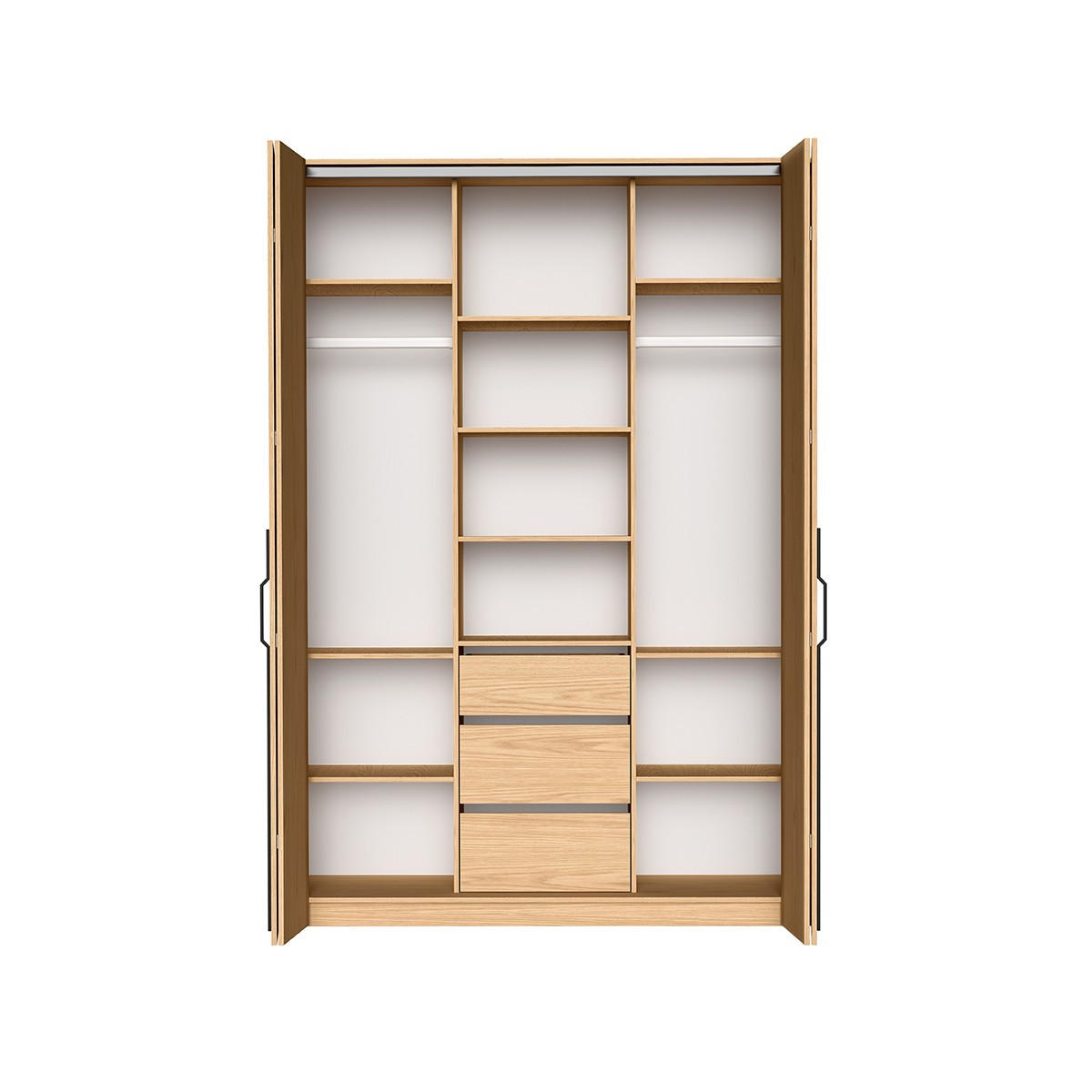 DREHTÜRENSCHRANK ANCONA 170/240/58cm 4-türig Eichefarben - Eichefarben, Holzwerkstoff (170/240/58cm) - MASSENO