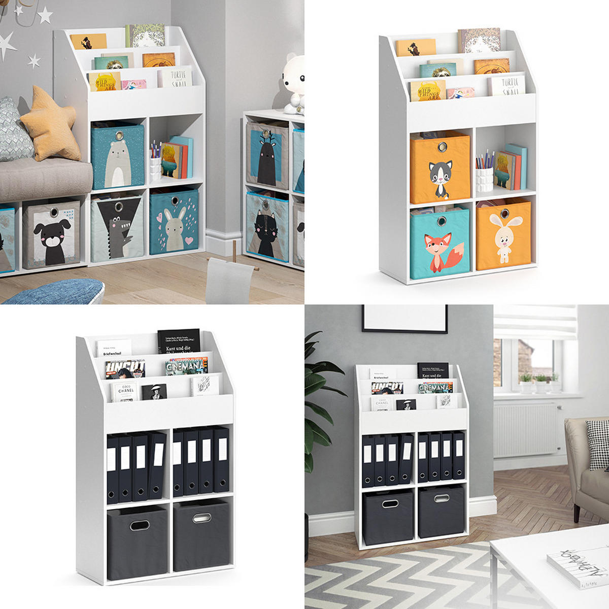 BÜCHERREGAL Luigi Weiß 72 x 114.2 cm - Weiß, Holzwerkstoff (72/114.2/31.2cm) - Vicco