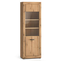 VITRINE Dora Evoke Eiche 65 / 40 / 195 cm - Eichefarben/Braun, Holz/Holzwerkstoff (65/195/40cm) - Feldmann-Wohnen