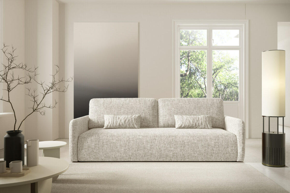 SCHLAFSOFA mit Bettkasten Hellgrau - Hellgrau/Schwarz, Holz/Holzwerkstoff (217/86/102cm) - Furnisell