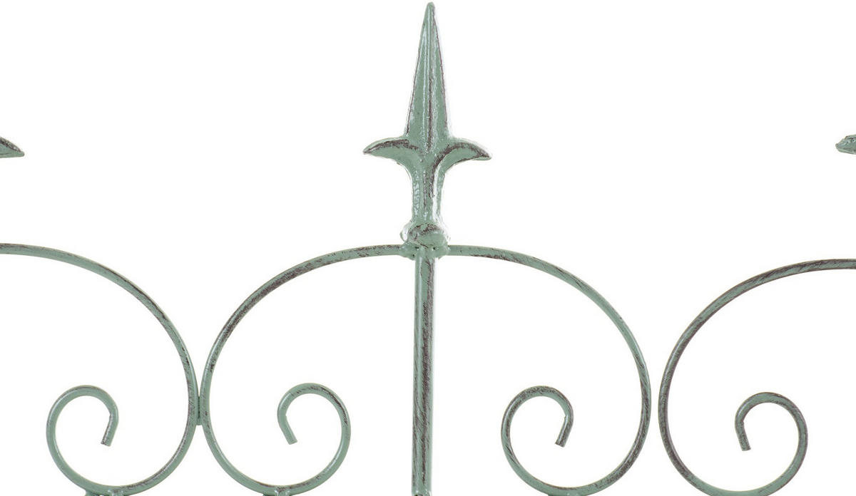 GARTENZAUN Metall antik-grün - Grün, Metall (124/116cm) - CLP