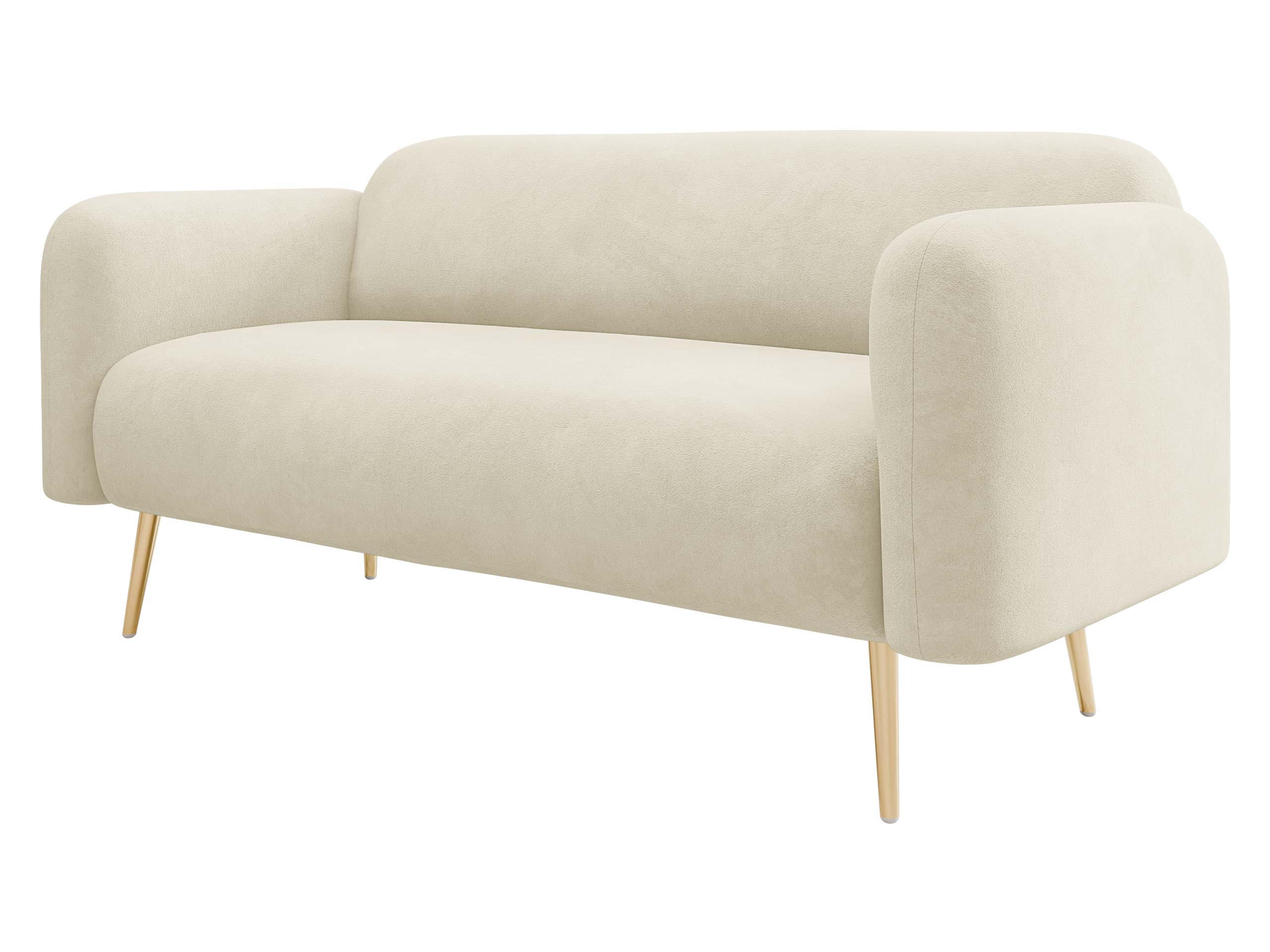 SOFA Nami 2 - Beige/Goldfarben, Holz/Textil (174/75/71cm) - MIRJAN24