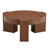 COUCHTISCH-SET 61/61/30 cm walnussfarben aus Holzwerkstoff und Glas mit trennbarem 2-in-1 Design - Walnussfarben, Holzwerkstoff (61/61/30cm) - OKWISH