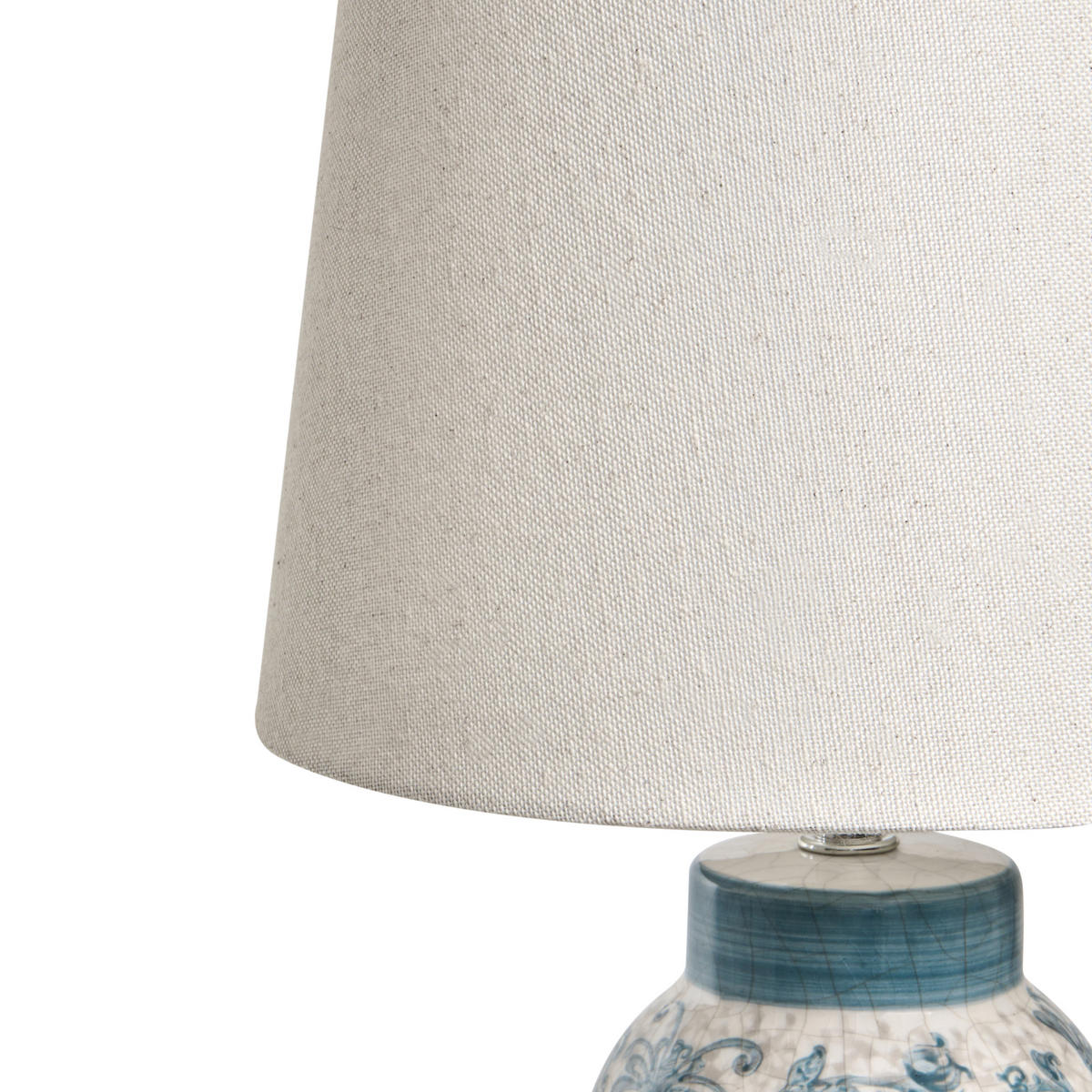 TISCHLAMPE Blau Lempa - Blau/Weiß, Keramik (23/23/45cm) - Beliani