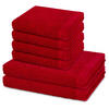 FROTTIERSET Harmony 6-teilig - Rot, Textil (50/100cm) - Ross