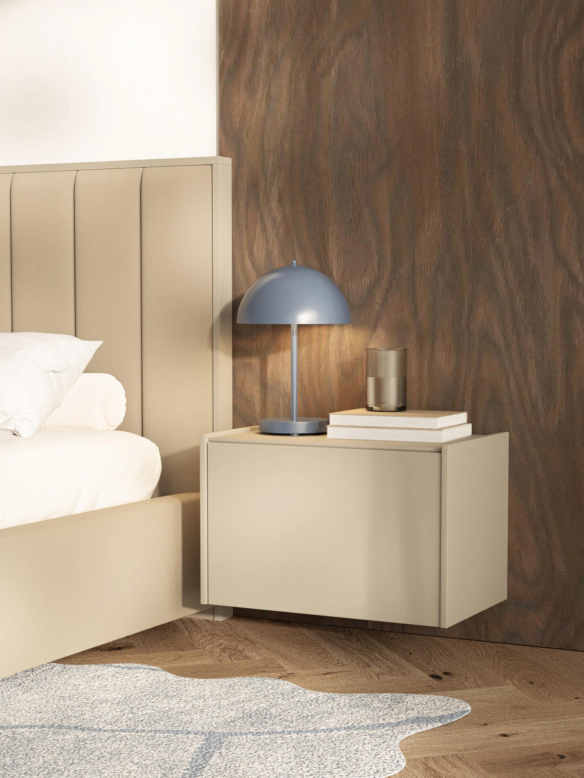 NACHTTISCH Magro Kaschmir 62 cm - Taupe/Kaschmir, Holzwerkstoff (62.3/46.2/39cm) - Selsey