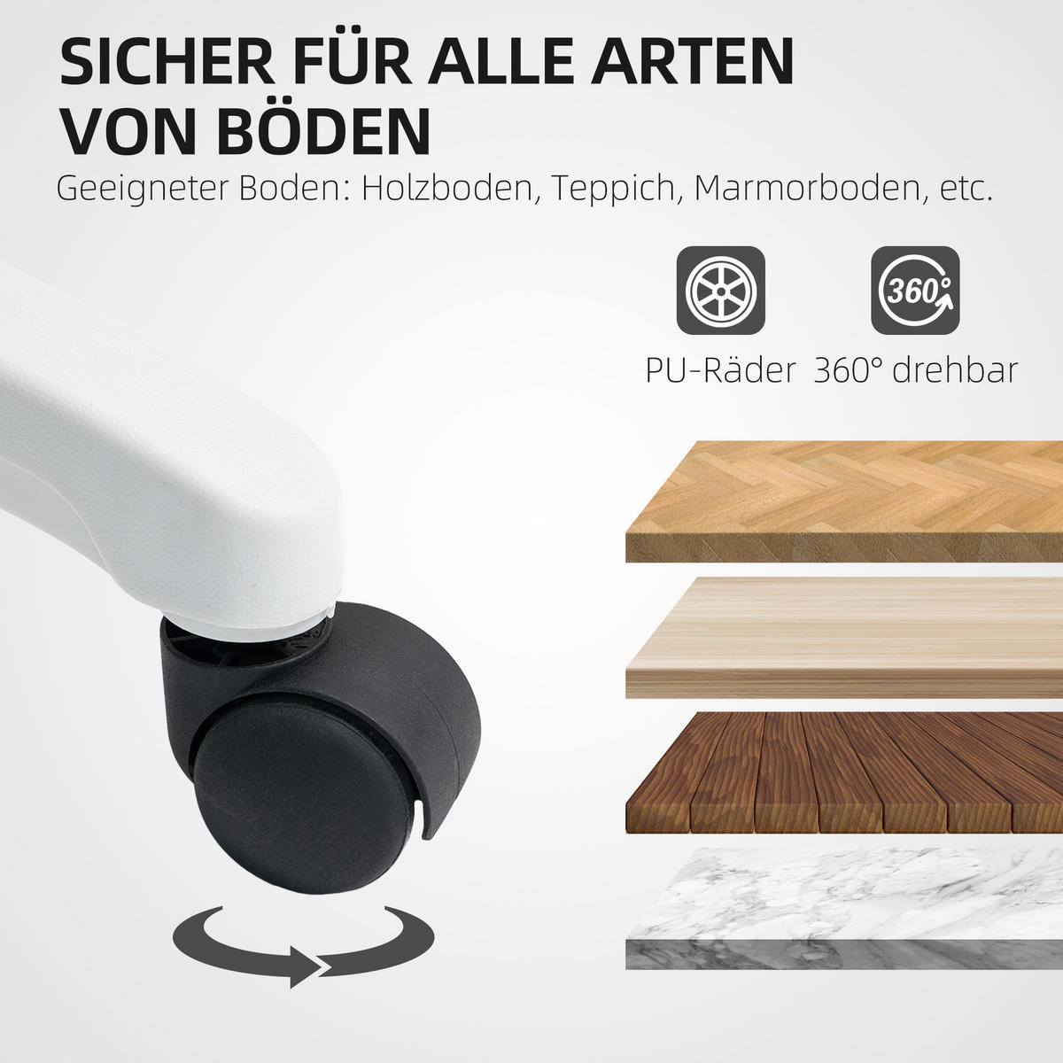 BÜROSTUHL DE-05057 Höhenverstellbar, klappbare Armlehnen & Wippfunktion Grau - Grau, Metall (62/115/64cm) - ComfortXL
