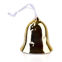 CHRISTBAUMKUGEL Mia Gold 7.5/7.5/8 cm Keramik - Goldfarben, Keramik (7.5/8/7.5cm) - Mondex
