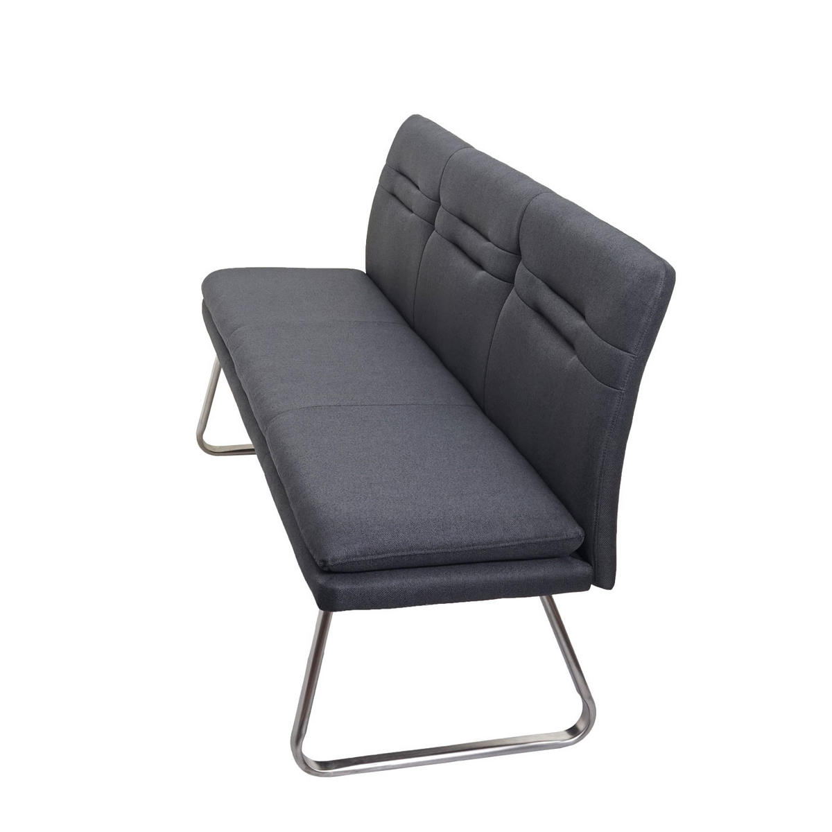 SITZBANK Grau, Silber - Silberfarben/Grau, Textil (180/90/59cm) - MCW