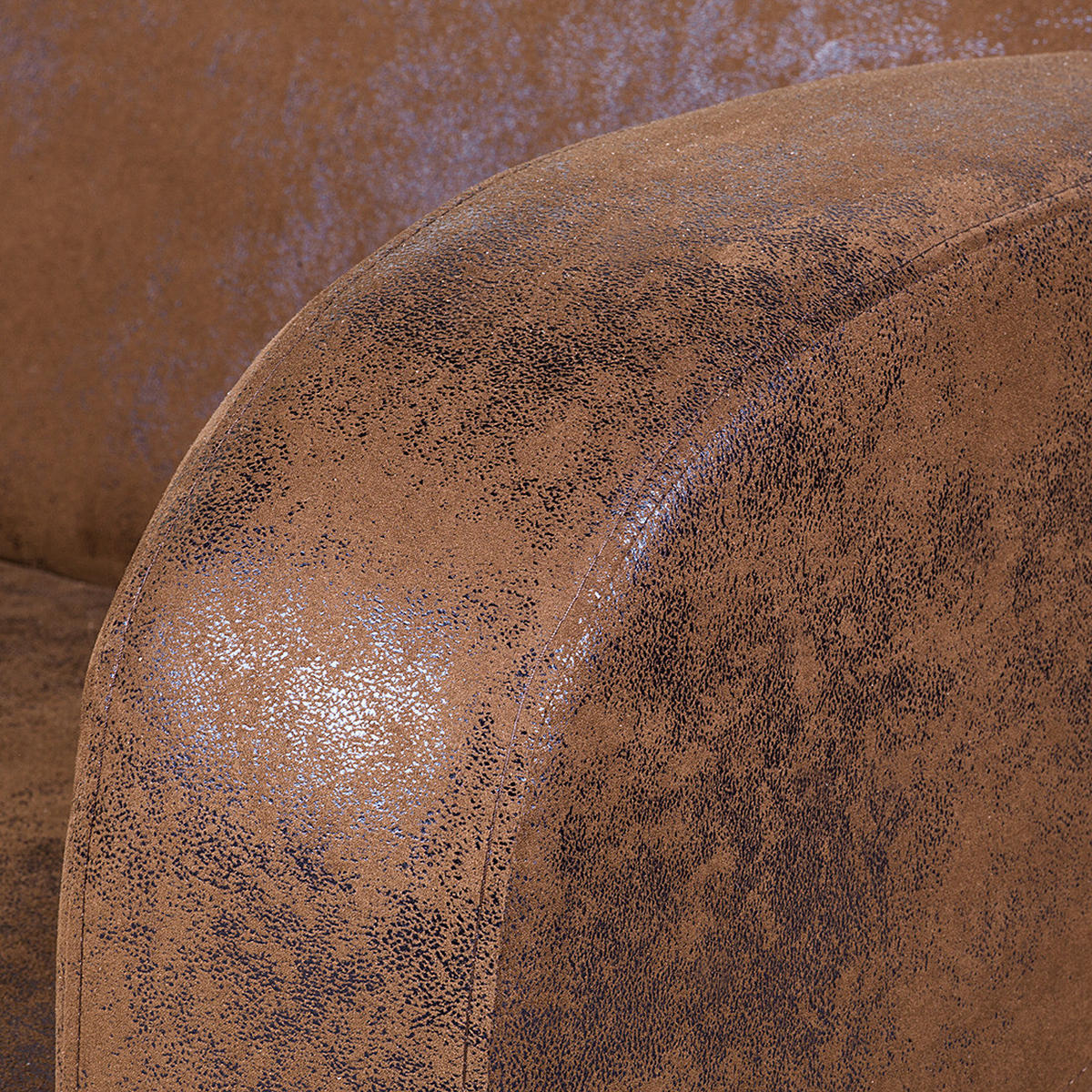 SESSEL - Antiklederoptik Braun - Braun, Textil (92/76/86cm) - home24