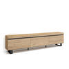 TV-SCHRANK Lowboard, eiche, 240/35/57cm - Eichefarben, Holzwerkstoff (240/57/35cm) - Skraut Home