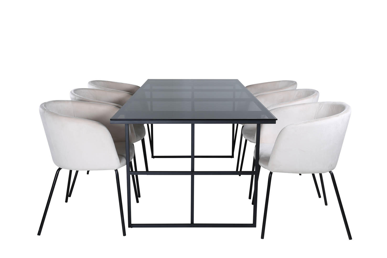 TISCHGRUPPE Grau - Grau, Holzwerkstoff (90/74/200cm) - ebuy24