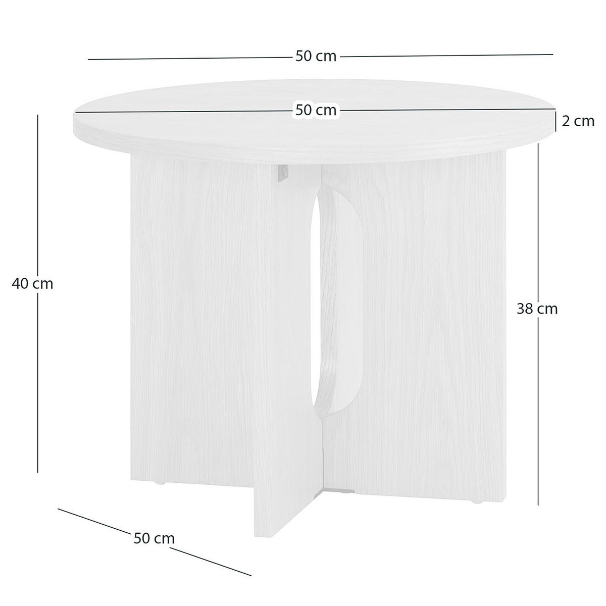 BEISTELLTISCH - Eichefarben, Holzwerkstoff (50/50/40cm) - home24